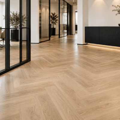 Strakke houtlook/visgraat vloer