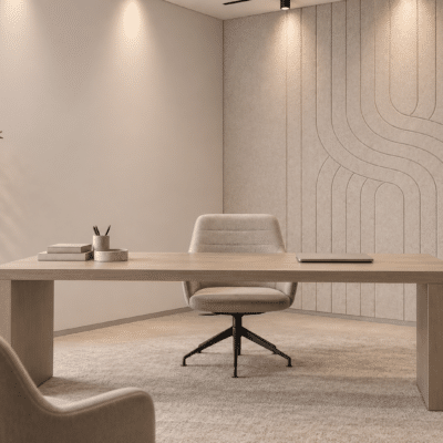 Een rustige wand met rustige kleuren en design